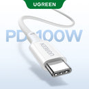 UGREEN Type-C To Type-C Braided Cable 100W 2 Metre - White (UG-L502-35221)