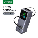 UGREEN Power Bank With Retractable Cable 165W - Grey (UG-PB726-55987B)