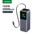 UGREEN Power Bank With Retractable Cable 165W - Grey (UG-PB726-55987B)