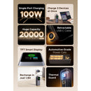 UGREEN Power Bank With Retractable Cable 165W - Grey (UG-PB726-55987B)