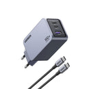 UGREEN 3 Port Wall Charger 100W With Cable - Grey (UG-X757-25874)