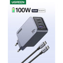 UGREEN 3 Port Wall Charger 100W With Cable - Grey (UG-X757-25874)