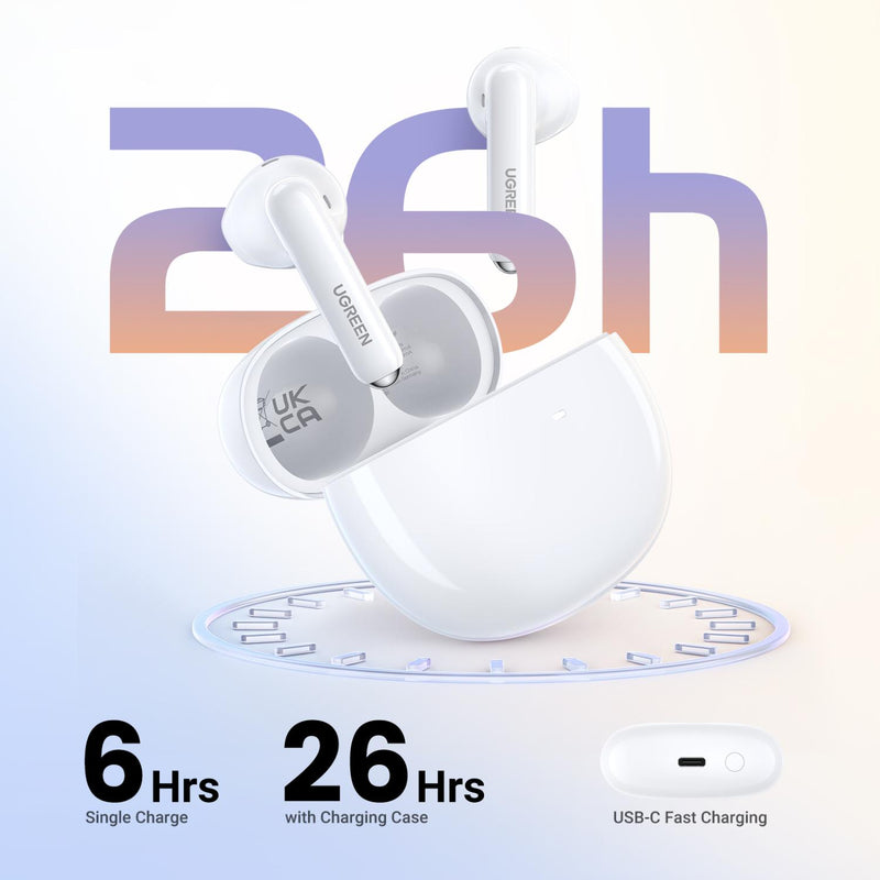 UGREEN HiTune H5 True Wireless Earbuds - White (UG-WS201-15612)