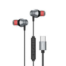 Yookie YTL-11 Wired Earphones Type-C - Black/Silver (YOOKIE-YTL11-B)