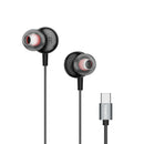 Yookie YTL-11 Wired Earphones Type-C - Black/Silver (YOOKIE-YTL11-B)