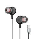 Yookie YTL-11 Wired Earphones Type-C - Black/Silver (YOOKIE-YTL11-B)