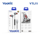 Yookie YTL-11 Wired Earphones Type-C - Black/Silver (YOOKIE-YTL11-B)