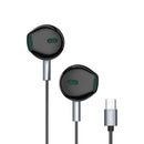 Yookie YTL-12 Wired Earphones Type-C - Black/Metal (YOOKIE-YTL12-B)