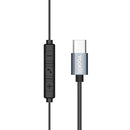 Yookie YTL-12 Wired Earphones Type-C - Black/Metal (YOOKIE-YTL12-B)