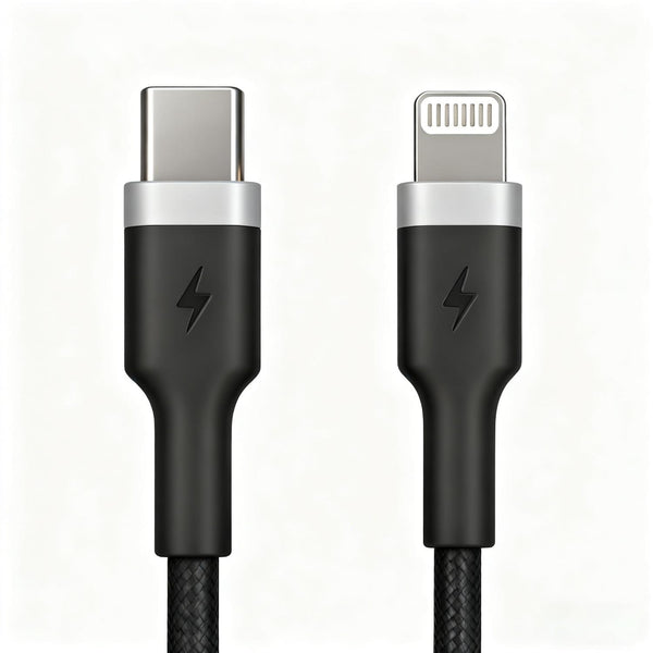 BIOND Lightning To Type-C Nylon Cable 1 Metre - Black (BGG-NY-IPD)