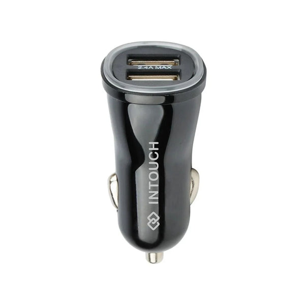 INTOUCH Dual USB-A Car Charger 2.4A - Black (IT-CLD3039-BK)