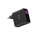 Snug Elite 3 Port Digital Display Wall Charger With Cable 100W - Black (SNPW-PD-135-B)