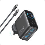 Anker 3 Port PD Wall Charger With Display 100W - Grey (B121BGZ1)