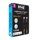 Snug Type-C To MFI Lightning Rainbow Cable  - 1.2 Meter - CABRB-MITY
